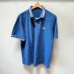 Emporio Armani Men's Blue Polo‎ Shirt- Size L (52 Italian)